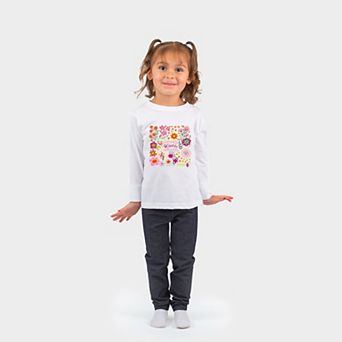 Happiness Blooms From Within - Toddler Long Sleeve Graphic Tee