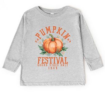 Pumpkin Festival Gourd Vibes - Toddler Long Sleeve Graphic Tee