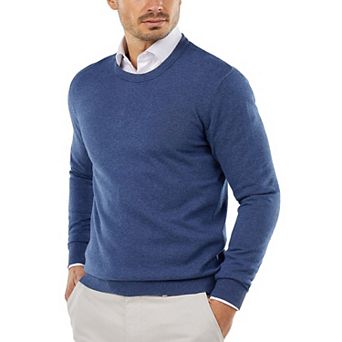 COOFANDY Men Crew Neck Sweater Ribbed Knit Slim Fit Long Sleeve Pullover Top for Casual Dressy