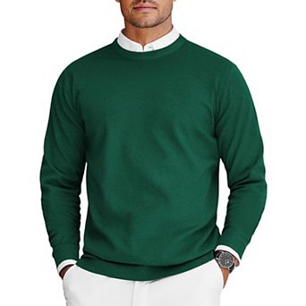 COOFANDY Mens Crew Neck Sweaters Long Sleeve Lightweight Knit Dress Pullover Sweaters