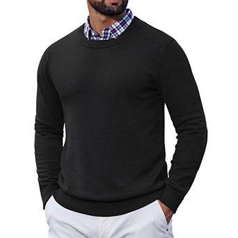 COOFANDY Men' Pullover Sweaters Business Casual Knit Sweater Winter Crew Neck Sweater