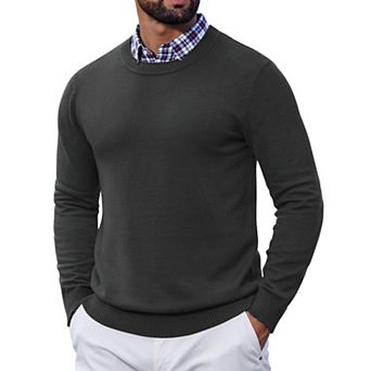 COOFANDY Men' Pullover Sweaters Business Casual Knit Sweater Winter Crew Neck Sweater