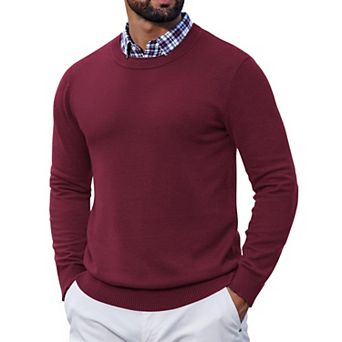 COOFANDY Men' Pullover Sweaters Business Casual Knit Sweater Winter Crew Neck Sweater
