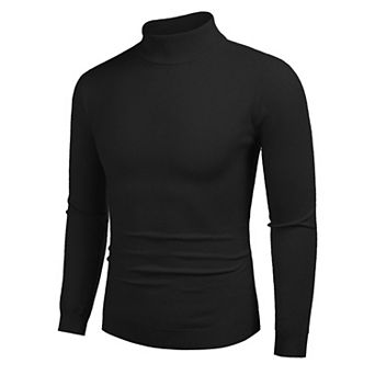 COOFANDY Mens Mock Turtleneck Slim Fit Pullover Sweater Casual Basic Knitted Thermal Sweaters