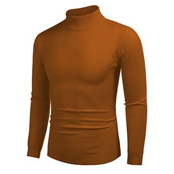 COOFANDY Mens Mock Turtleneck Slim Fit Pullover Sweater Casual Basic Knitted Thermal Sweaters