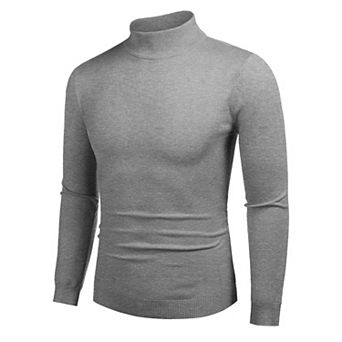 COOFANDY Mens Mock Turtleneck Slim Fit Pullover Sweater Casual Basic Knitted Thermal Sweaters