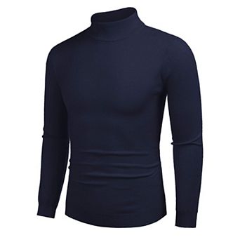 COOFANDY Mens Mock Turtleneck Slim Fit Pullover Sweater Casual Basic Knitted Thermal Sweaters