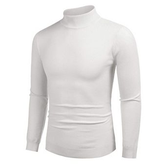 COOFANDY Mens Mock Turtleneck Slim Fit Pullover Sweater Casual Basic Knitted Thermal Sweaters