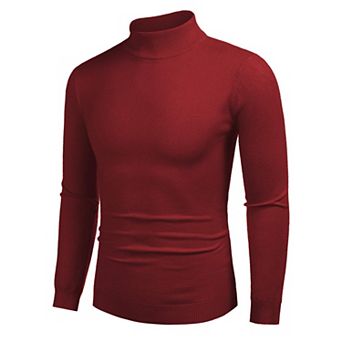COOFANDY Mens Mock Turtleneck Slim Fit Pullover Sweater Casual Basic Knitted Thermal Sweaters