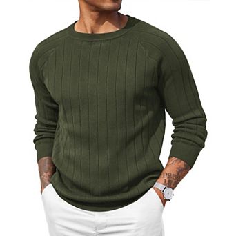 COOFANDY Men Crewneck Pullover Sweater Business Casual Sweater Lightweight Knit Sweater