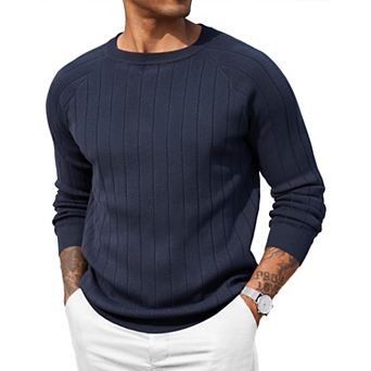 COOFANDY Men Crewneck Pullover Sweater Business Casual Sweater Lightweight Knit Sweater