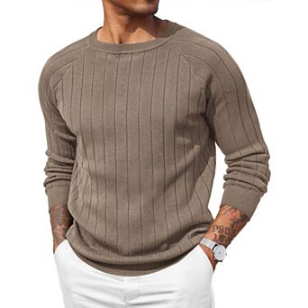 COOFANDY Men Crewneck Pullover Sweater Business Casual Sweater Lightweight Knit Sweater