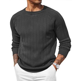 COOFANDY Men Crewneck Pullover Sweater Business Casual Sweater Lightweight Knit Sweater