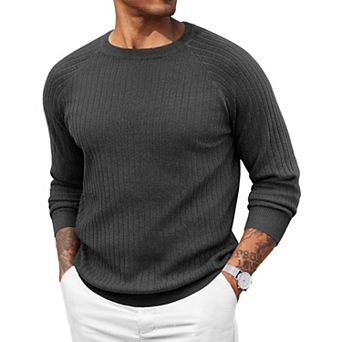 COOFANDY Men Crewneck Pullover Sweater Business Casual Sweater Lightweight Knit Sweater