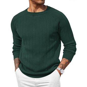 COOFANDY Men Crewneck Pullover Sweater Business Casual Sweater Lightweight Knit Sweater