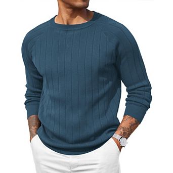 COOFANDY Men Crewneck Pullover Sweater Business Casual Sweater Lightweight Knit Sweater