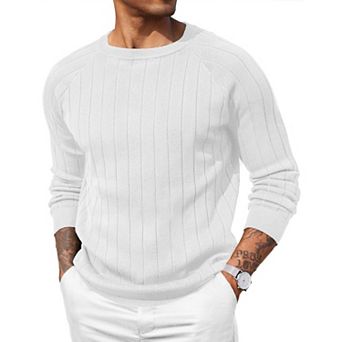 COOFANDY Men Crewneck Pullover Sweater Business Casual Sweater Lightweight Knit Sweater