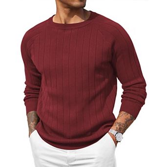 COOFANDY Men Crewneck Pullover Sweater Business Casual Sweater Lightweight Knit Sweater
