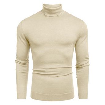 COOFANDY Men' Slim Fit Turtleneck Sweater Casual Basic Knitted Long Sleeve Pullover Sweater