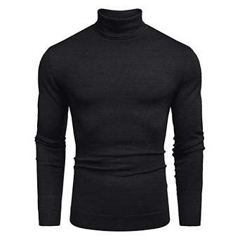 COOFANDY Men' Slim Fit Turtleneck Sweater Casual Basic Knitted Long Sleeve Pullover Sweater