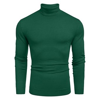 COOFANDY Men' Slim Fit Turtleneck Sweater Casual Basic Knitted Long Sleeve Pullover Sweater