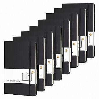 5.5x8.3 Inch College Ruled Hardcover Lined Journal Bulk 8 Pack