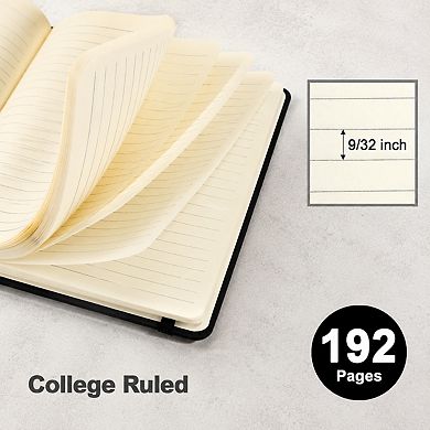 5.5x8.3 Inch College Ruled Hardcover Lined Journal Bulk 8 Pack