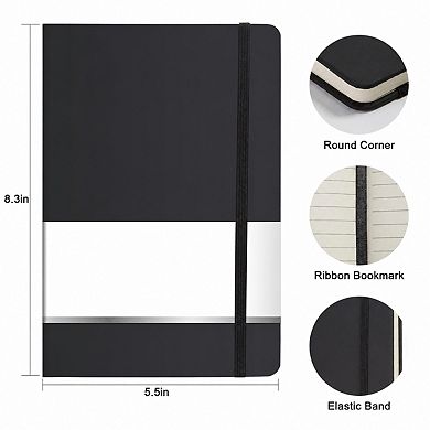 5.5x8.3 Inch College Ruled Hardcover Lined Journal Bulk 8 Pack