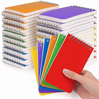 3x5 Inch Pocket Spiral Notebooks Bulk 42 Packs 6 Colored 80gsm 120 Pages For Note Taking
