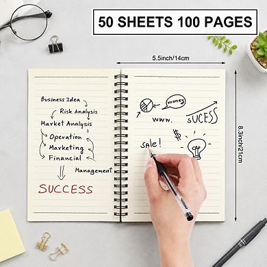 36 Pack Spiral Notebooks Bulk A5 Lined Paper Journal For School Office Home