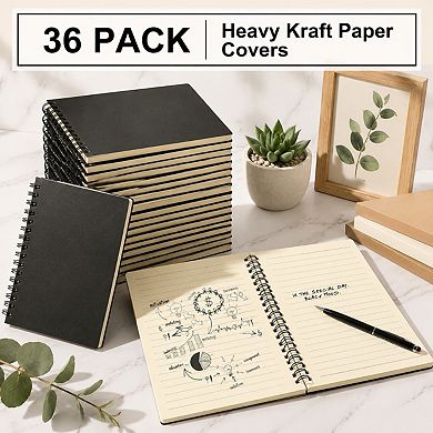 36 Pack Spiral Notebooks Bulk A5 Lined Paper Journal For School Office Home