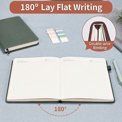 6 Pack A5 Lined Leather Journal Notebook 200 Pages Thick Paper Hardcover Writing Journal
