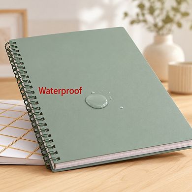 Thick Plastic Hardcover College Ruled Notebook Waterproof Thick Paper For Study Work Travel