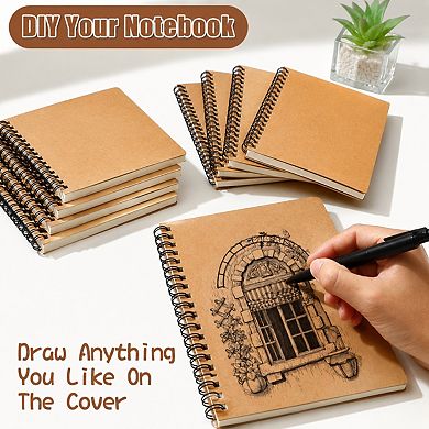 60 Pack A5 Spiral Lined Notebooks Bulk Hardcover Journal Travel School Office Supplies