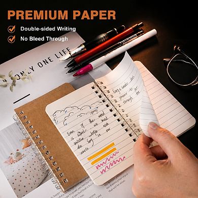 60 Pack Pocket Mini Spiral Notebooks Lined Memo Pads For Home School Office
