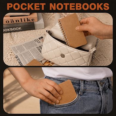 60 Pack Pocket Mini Spiral Notebooks Lined Memo Pads For Home School Office
