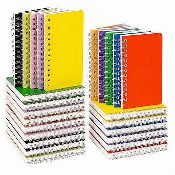 Small Spiral Pocket Notebooks Bulk 40 Packs Lined Memo Pads Assorted Colors