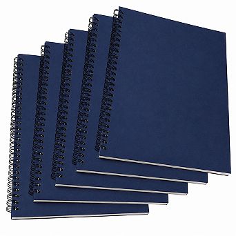 Soft Cover Lined Spiral Journals 5 Pack 80g Acid Free Paper 120 Pages