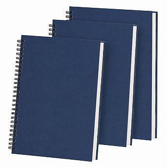 3 Pack Spiral Lined Notebooks College Ruled 160 Pages Thick Smooth Paper For Work School Travel