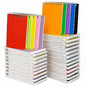 60 Pack 3x5 Inch Lined Pocket Notebooks 10 Vibrant Colors College Ruled Note Pads