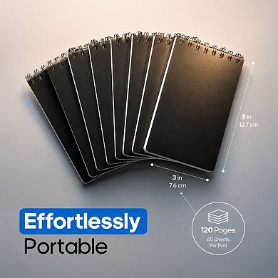 60 Pack 3x5 Inch Lined Pocket Notebooks 10 Vibrant Colors College Ruled Note Pads