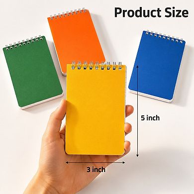 60 Pack 3x5 Inch Lined Pocket Notebooks 10 Vibrant Colors College Ruled Note Pads