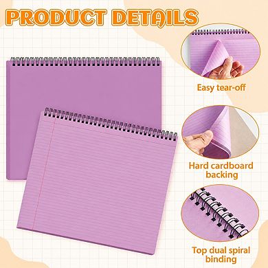 6 Pack Rainbow Landscape Spiral Notebooks College Ruled 80gsm 40 Sheets