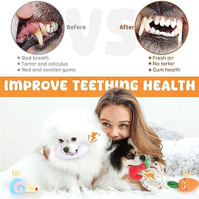 8 Pack Squeaky Puppy Plush Chew Toys for Small & Medium Dogs
