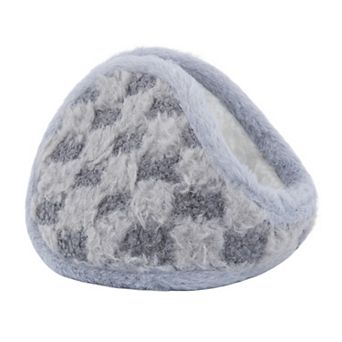 Classic Plaid Behind-the-Head Faux Fur Earmuffs for Ultimate Winter Comfort and Style