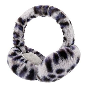 Winter Warm Earmuffs Faux Fur Leopard Foldable Outdoor Earmuffs
