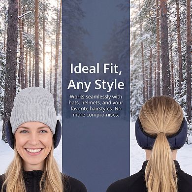 Winter Ear Muffs for Men Behind-the-Head Fleece Ear Warmers