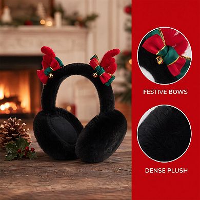 Reindeer Plush Earmuffs Foldable Winter Ear Warmers