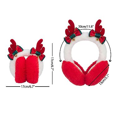 Reindeer Plush Earmuffs Foldable Winter Ear Warmers