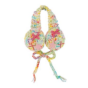 Cute Star Crochet Earmuffs Knit Winter Ear Warmers with Bows for Women